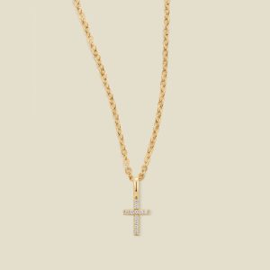 Mini CZ Cross Necklace