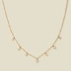CZ Poppy Floating Necklace