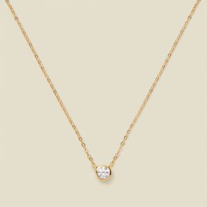 CZ Poppy Solitaire Necklace