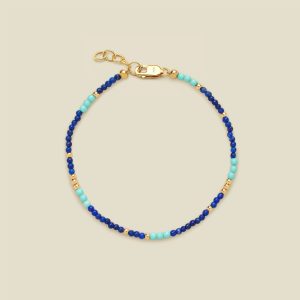 Turquoise and Lapis Beaded Bracelet