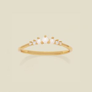 Crescent Pearl Ring