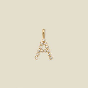 CZ Poppy Initial A Charm