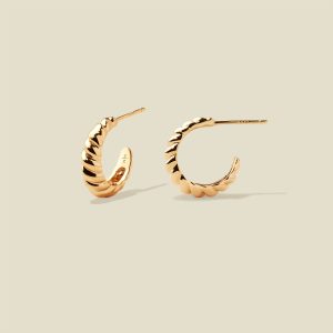 Gloss Croissant Hoop Earrings