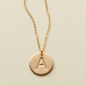 Initial Disc Necklace