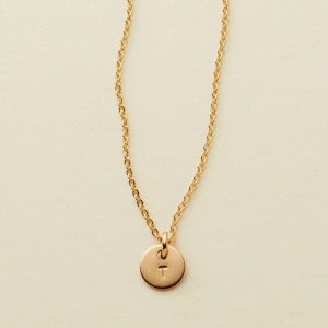 Initial Disc Necklace