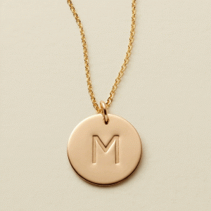 Initial Disc Necklace