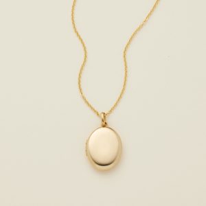 Mini Oval Locket Necklace