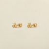 Trinity Bead Stud Earrings